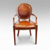 Edwardian mahogany and leather desk chair