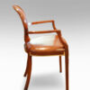 Edwardian mahogany and leather desk chair