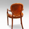 Edwardian mahogany and leather desk chair