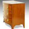 George III small mahogany bow fronted chest of drawers