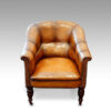Victorian button-back leather easy chair