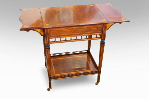 Edwardian inlaid rosewood drop-flap table