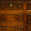 George III oak dresser base central faux drawers
