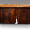 George III walnut bureau interior cupboard