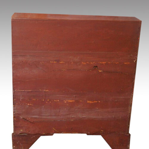 George III walnut bureau rear