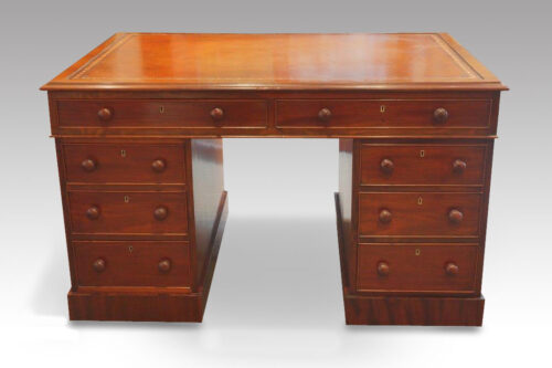 Victorian small mahogany partners desk