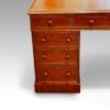 Victorian small mahogany partners desk pedestal