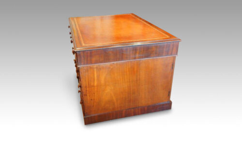 Victorian small mahogany partners desk side