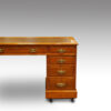 Edwardian large oak pedestal desk pedestal