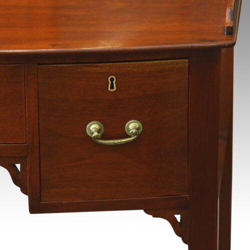 Edwardian mahogany bow-fronted dressing table box drawer