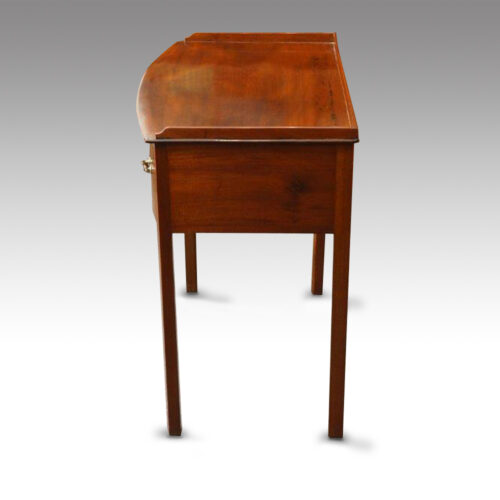 Edwardian mahogany bow-fronted dressing table side view