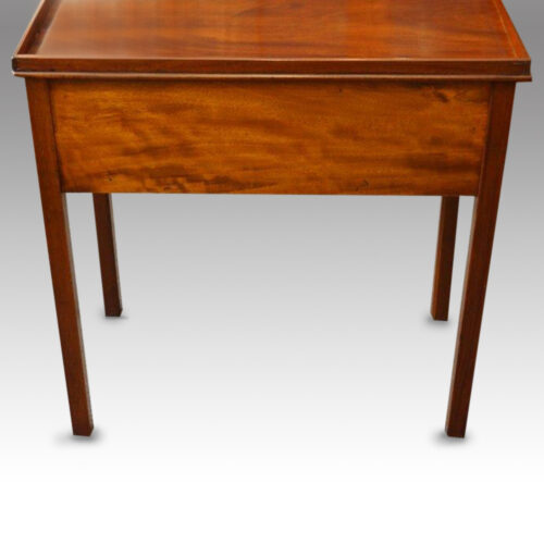 Edwardian mahogany bow-fronted dressing table rear view