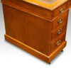 Edwardian oak pedestal desk,side