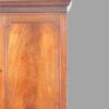 George III mahogany linen press flame panel to doors