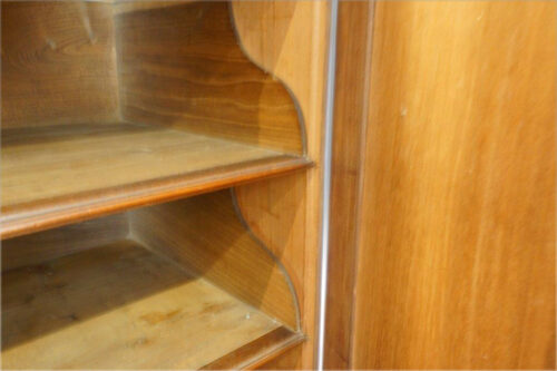 George III mahogany linen press linen slide