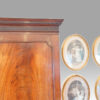 George III mahogany linen press door panel detail