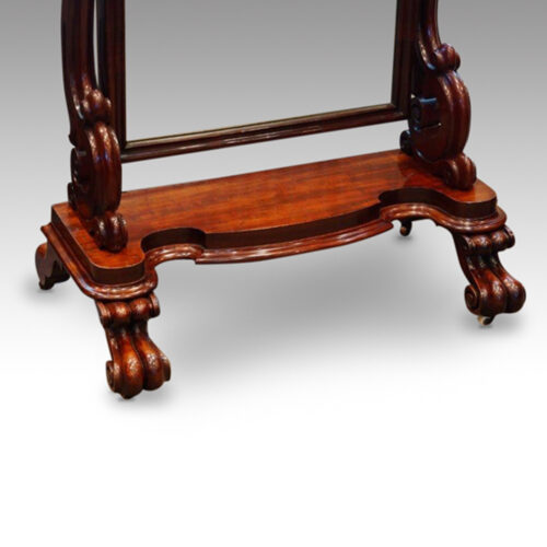 Victorian mahogany cheval mirror