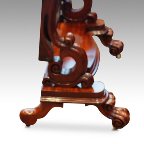 Victorian mahogany cheval mirror side of base