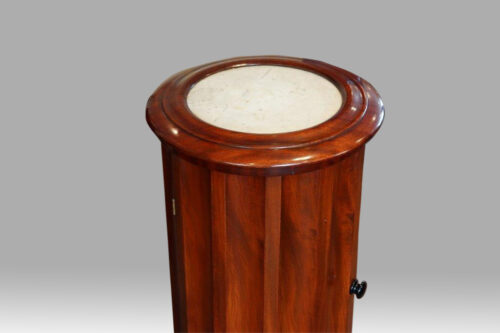 Victorian mahogany circular bedside cabinet