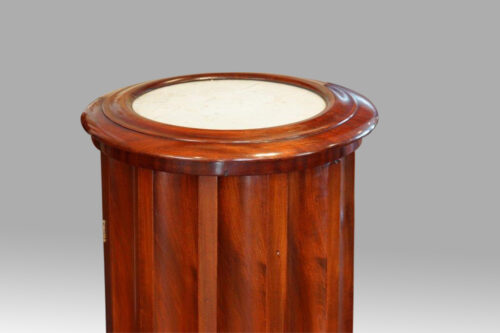 Victorian mahogany circular bedside cabinet top