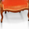 Victorian open-arm button-back chair leg
