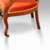 Victorian open-arm button-back chair side view