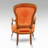 Victorian open-arm button-back chair rear
