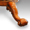 Victorian burr walnut circular dining table leg
