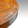 Victorian burr walnut circular dining table edge