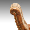 Victorian leather button-back reading chair back