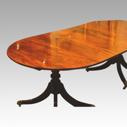 Mahogany twin pillar dining table (1930's),1