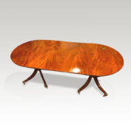 1930's mahogany twin pillar dining table