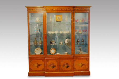 Edwardian Satinwood display cabinet