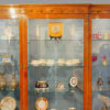 Edwardian decorated display cabinet