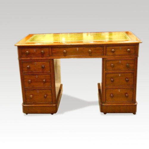 Victorian mahogany double pedestal desk