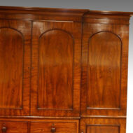 Antique wardrobe top arch panel doors