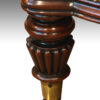 William IV mahogany leather reading chair leg detail