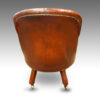 William IV mahogany leather reading chair rear