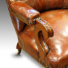 William IV mahogany leather reading chair arm