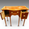 Edwardian inlaid serpentine small sideboard,2