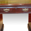 Edwardian mahogany pedestal desk brass handles