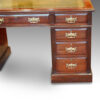 Edwardian mahogany pedestal desk drawers