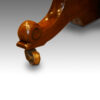Edwardian oak and leather desk chair leg