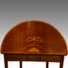 Edwardian small demi-lune card-table top detail