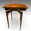 Edwardian small demi-lune card-table back legs