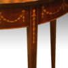 Edwardian small demi-lune card-table leg detail