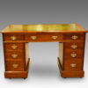 Edwardian walnut pedestal desk