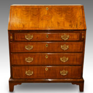 George III inlaid walnut bureau