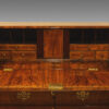George III inlaid walnut bureau interior