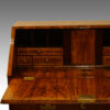George III inlaid walnut bureau interior drawers